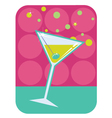 Cocktail retro background vector image