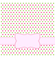 Polka dot design frame vector image
