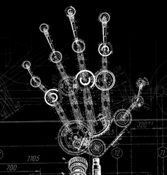 Hand of many mechanisms vector image