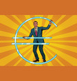 Businessman african prisoner in jail euro money vector image