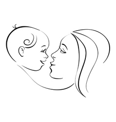 Mother and baby vector image