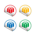 Present sticky tag vector image