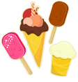 Ice cream set vector image