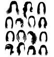 Set of hair styling vector image