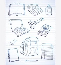 Back to school doodles vector image