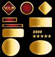 Gold labels and medals vector image