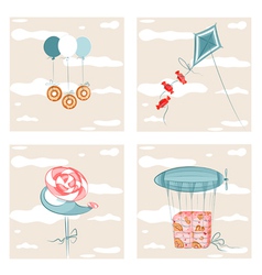 Sweets Flight Set vector image