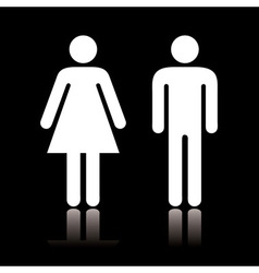 Toilet icon negative vector image