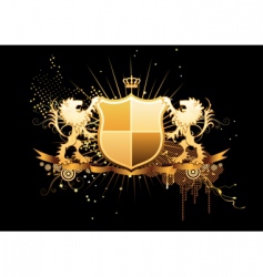 Heraldic shield vector image