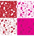 Love background set vector image