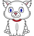 White cat cartoon vector image