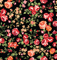 Classic roses seamless background vector image