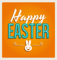 Happy easter cards font vintage retro and ornament vector image