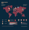 World map infographic vector image