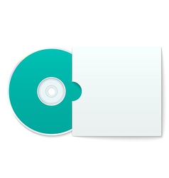 Blank Compact Disk with Cover vector image