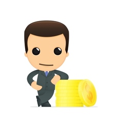 Funny cartoon boss vector image