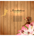 Retro fairy invitation card vector image