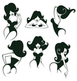 Pin up girls collection vector image