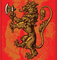Heraldic lion vector image