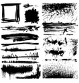 Set of grunge paint stains vector image