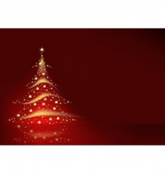 Christmas tree formed from stars vector image