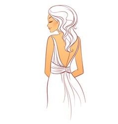 Back dress vector image