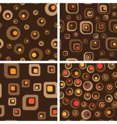 Retro seamless background set vector image