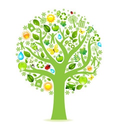 Eco tree vector image