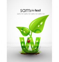 Natural themed typography vector image
