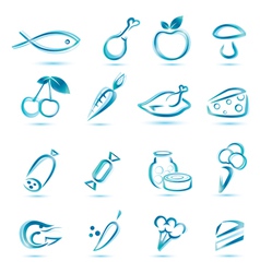 All food icons vector image