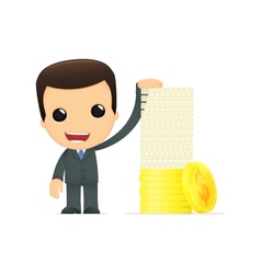 Funny cartoon boss vector image