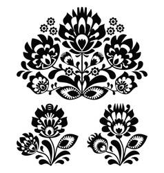 Folk embroidery - floral traditional pattern vector image