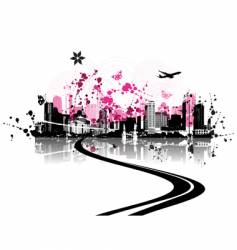 Cityscape background urban art vector image