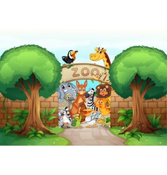 A zoo and animals vector image