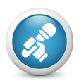 Blue glossy icon vector image