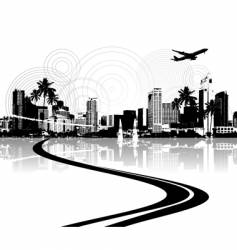 Cityscape background urban art vector image