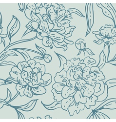 Peony seamless pattern vector image