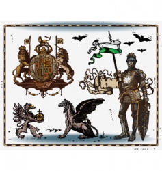 Heraldic elements vector image