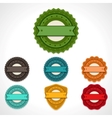 Set of labels badges and ribbons vector image