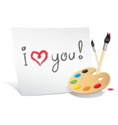Valentine card of the artist vector image