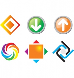 Abstract icons vector image
