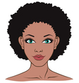 Woman face closeup vector image