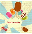 Ice cream set vector image