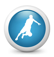 Blue glossy icon vector image