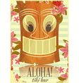 Vintage Hawaiian Tiki postcard vector image