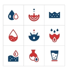 Set color icons of water Set color icons of water vector image
