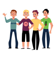 Male friendship concept of boys men friends vector image
