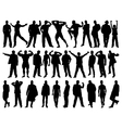 Male model silhouettes vector image