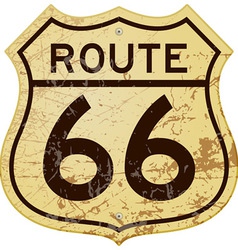 Rusty Route 66 vector image