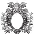 Antique frame engraving vector image